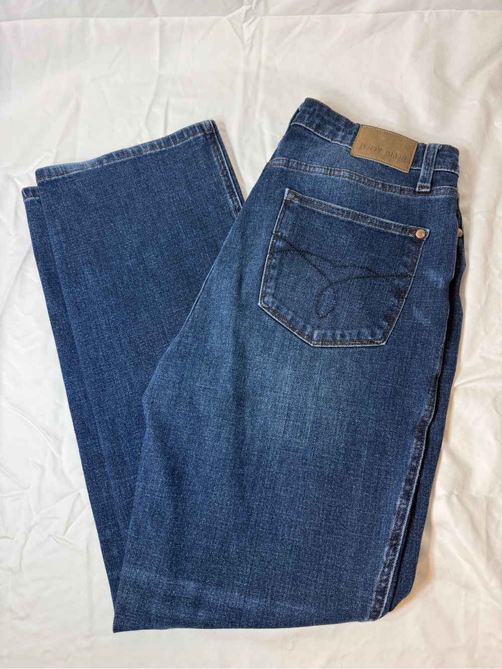 Judy Blue Women's Straight Leg Jeans in Dark Blue Denim